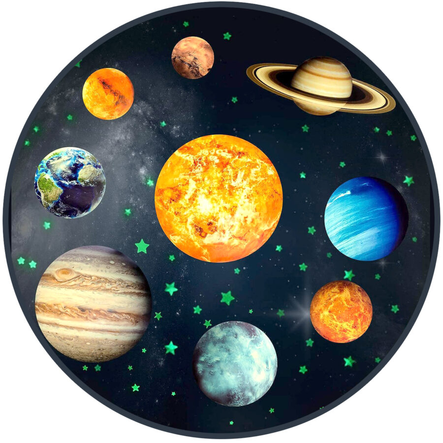 Cialda in ostia per torta tonda commestibile senza glutine, SISTEMA SOLARE, PIANETI, personalizzata con nome, disco, dolce, torte, cialde, fogli, ostie, cake topper, decorazioni, AC