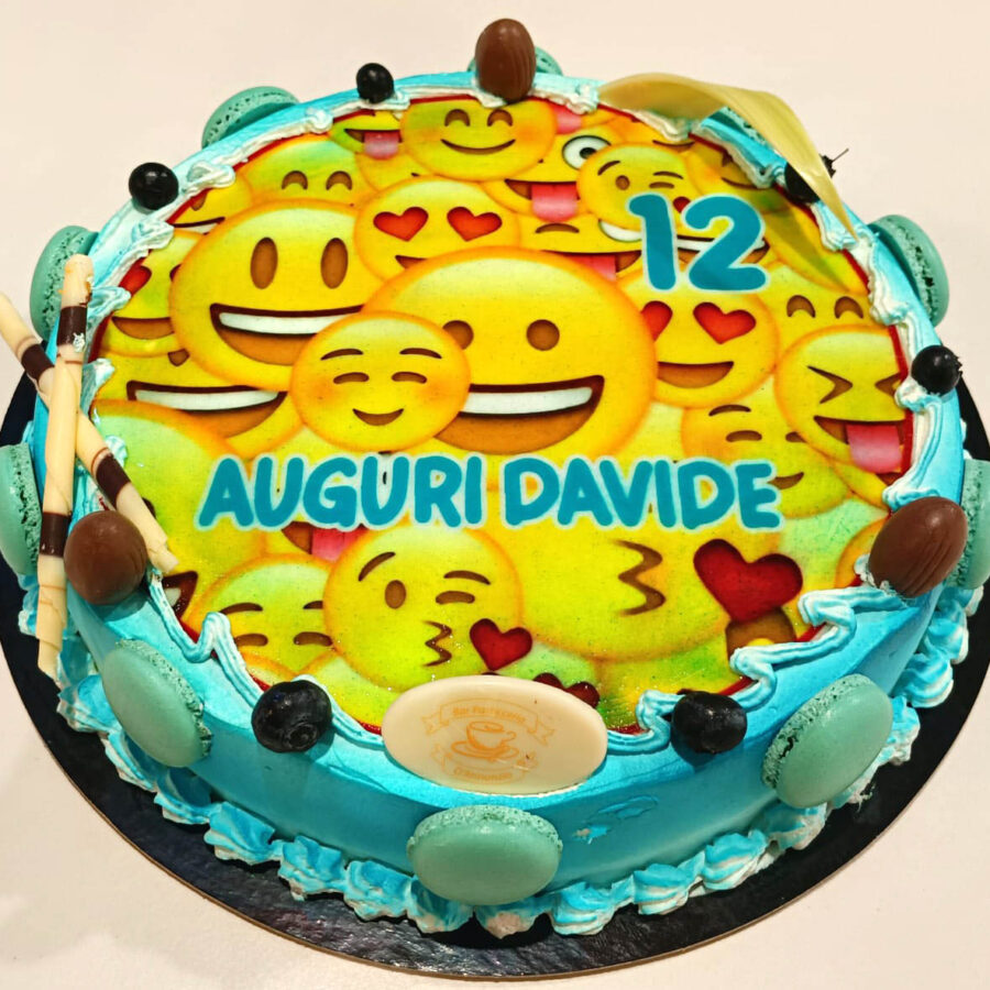 Cialda in ostia commestibile senza glutine per torta tonda, EMOJI, SMILE, EMOTICON, personalizzata con nome, disco, dolce, torte, cialde, foglio, ostie, cake topper, decorazioni, AD