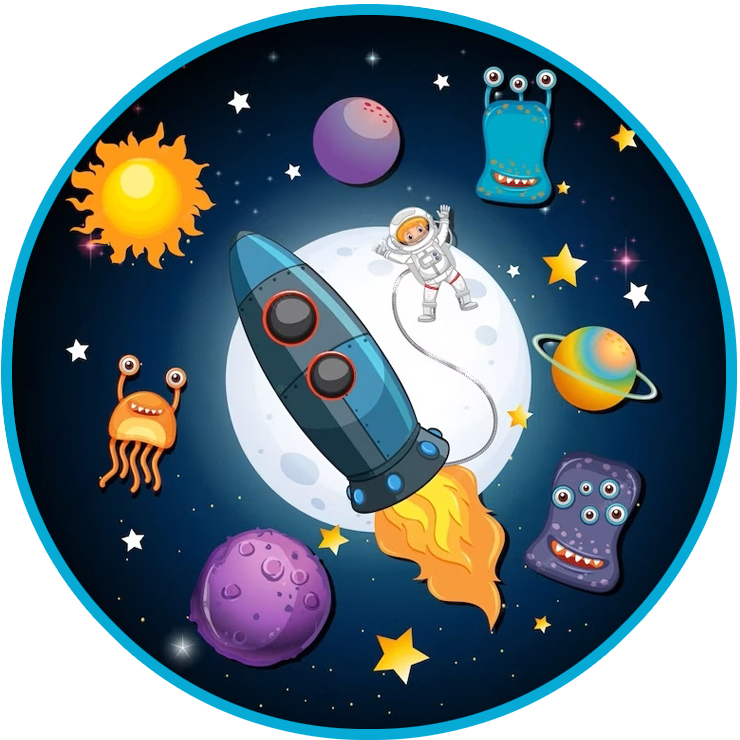 Cialda in ostia per torta tonda commestibile senza glutine, SPAZIO, ASTRONAUTA, PIANETI, personalizzata con nome, disco, dolce, torte, cialde, fogli, ostie, cake topper, decorazioni, AV