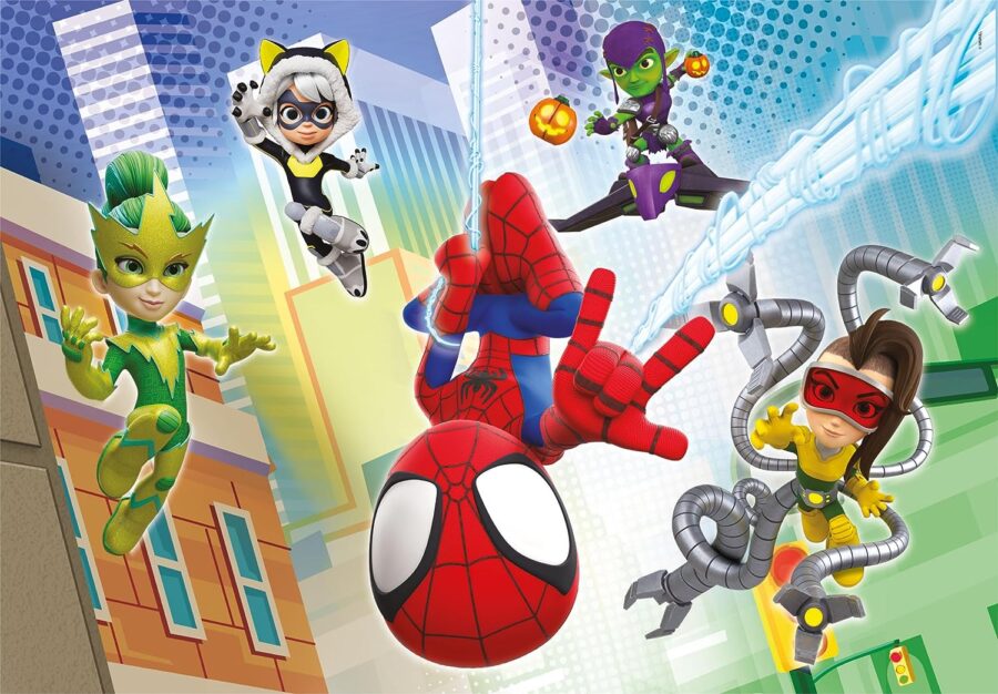 Cialda ostia per torta rettangolare commestibile senza glutine SPIDEY E I SUOI FANTASTICI AMICI AMAZING SPIDERMAN, personalizzata con nome, disco, dolce, torte, cialde, ostie, cake topper AQ