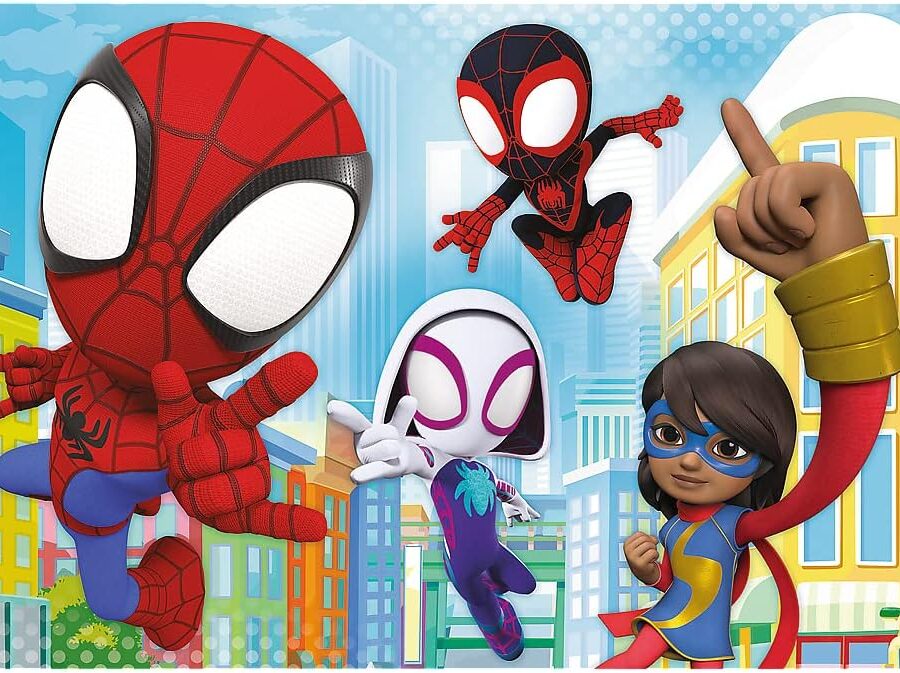 Cialda ostia per torta rettangolare commestibile senza glutine SPIDEY E I SUOI FANTASTICI AMICI AMAZING SPIDERMAN, personalizzata con nome, disco, dolce, torte, cialde, ostie, cake topper BB