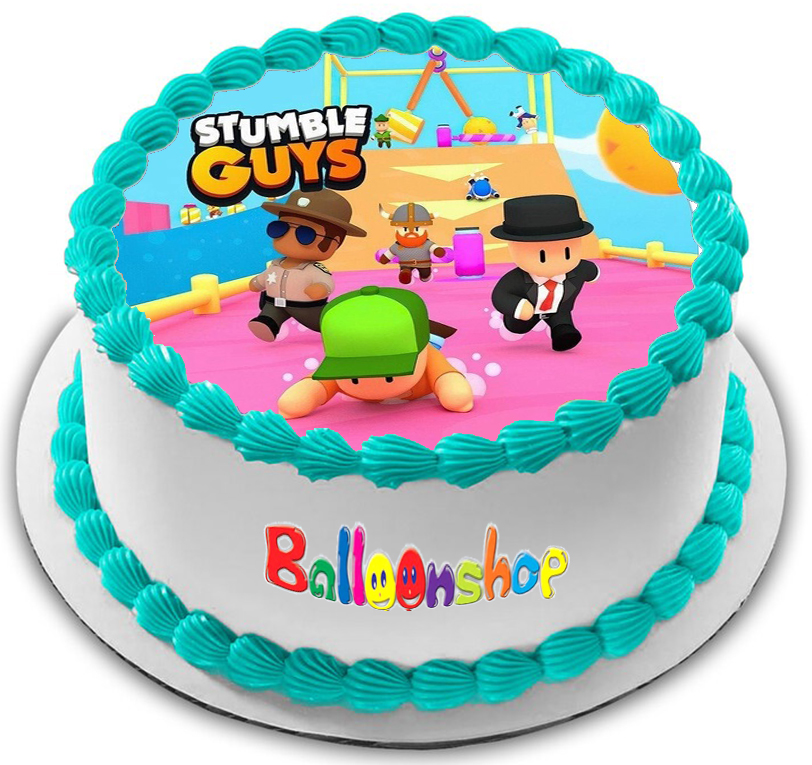 Cialda in ostia per torta tonda commestibile senza glutine, STUMBLE GUYS, personalizzata con nome, disco, dolce, torte, cialde, fogli, ostie, cake topper, decorazioni, AL