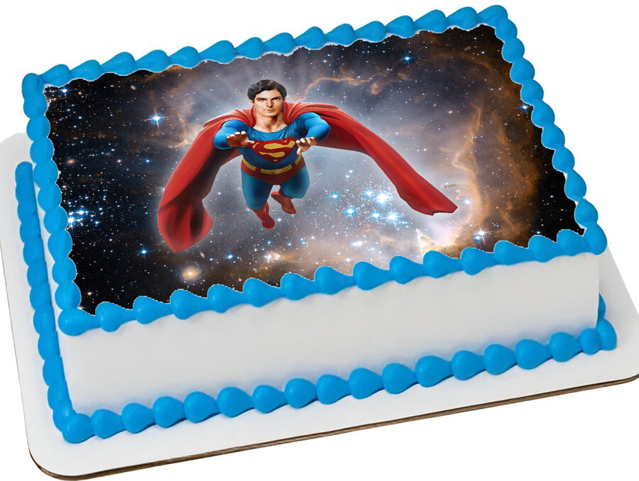 Cialda ostia per torta senza glutine rettangolare, SUPERMAN, SUPEREROE, personalizzata con nome, disco, dolce, torte, cialde, fogli, ostie, cake topper, decorazioni, BP