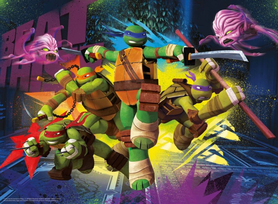 Cialda ostia senza glutine per torta rettangolare, TARTARUGHE NINJA, TURTLES, personalizzata con nome, disco, dolce, torte, cialde, fogli, ostie, cake topper, decorazioni, AR