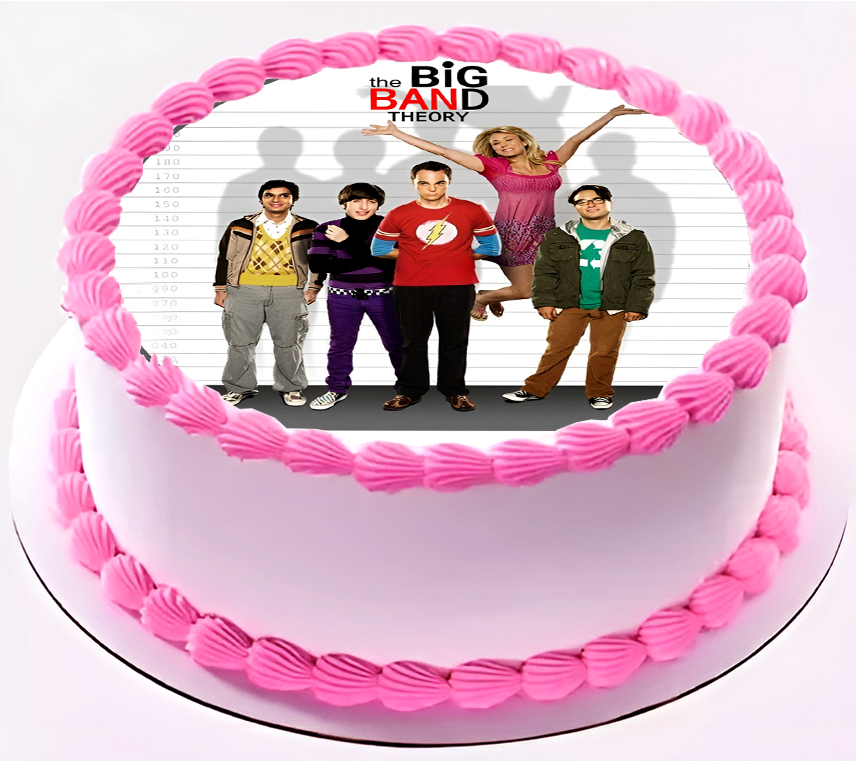 Cialda ostia per torta senza glutine tonda, THE BIG BAND THEORY, personalizzata con nome, disco, dolce, torte, cialde, ostie, cake topper, BS