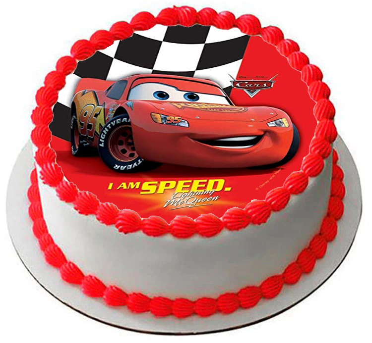 Cialda ostia senza glutine per torta tonda, CARS, personalizzata con nome, disco, dolce, torte, cialde, fogli, ostie, cake topper, decorazioni, AG