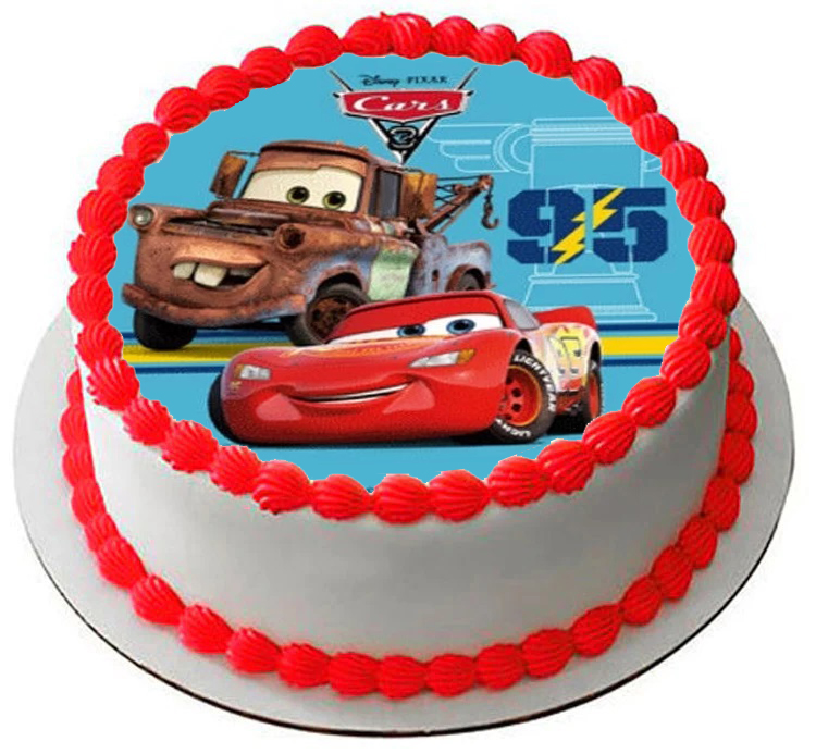 Cialda ostia senza glutine per torta tonda, CARS 3, personalizzata con nome, disco, dolce, torte, cialde, fogli, ostie, cake topper, decorazioni, BF