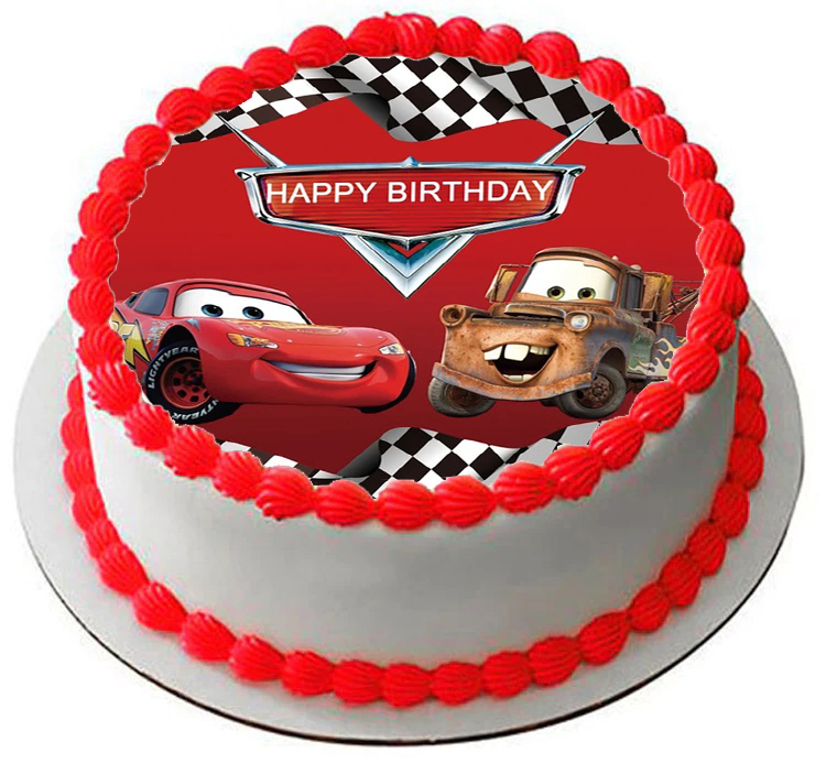 Cialda ostia senza glutine per torta tonda, CARS, personalizzata con nome, disco, dolce, torte, cialde, fogli, ostie, cake topper, decorazioni, BB