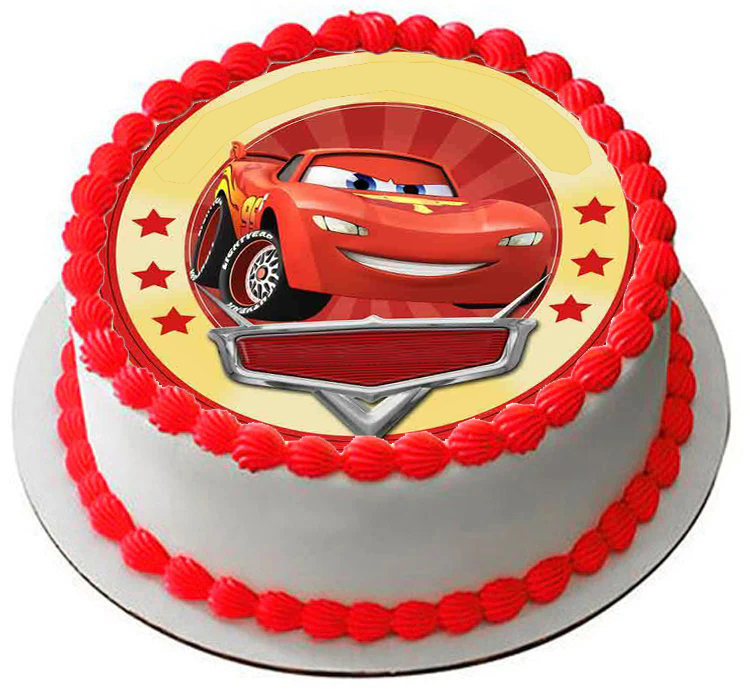 Cialda ostia senza glutine per torta tonda, CARS, personalizzata con nome, disco, dolce, torte, cialde, fogli, ostie, cake topper, decorazioni, BM