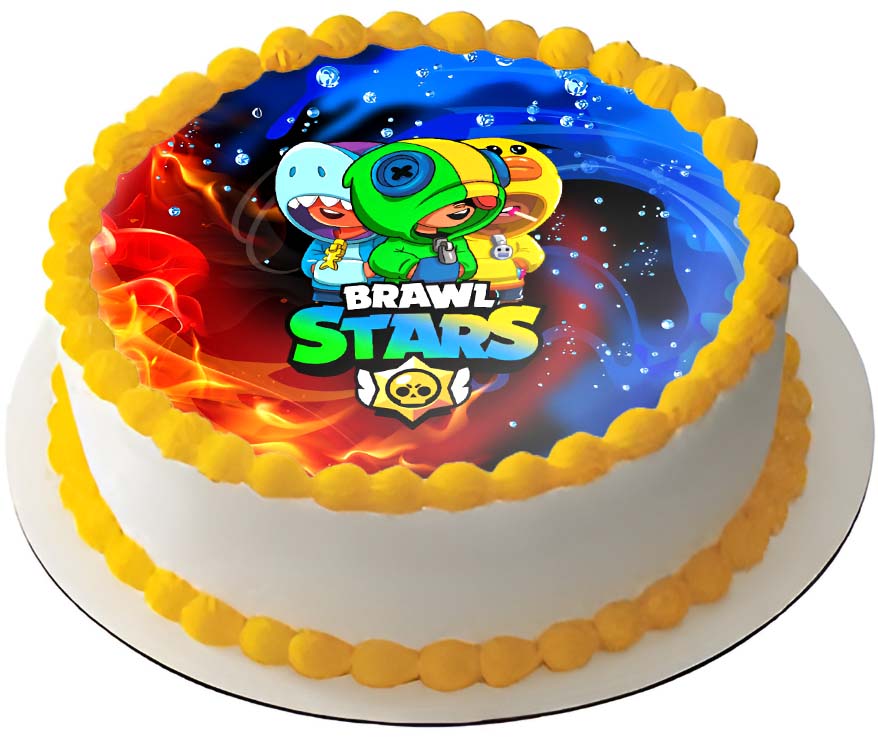 Cialda in ostia senza glutine per torta tonda, LEON, BRAWL STARS, personalizzata con nome, disco, dolce, torte, cialde, fogli, ostie, cake topper, decorazioni, BH