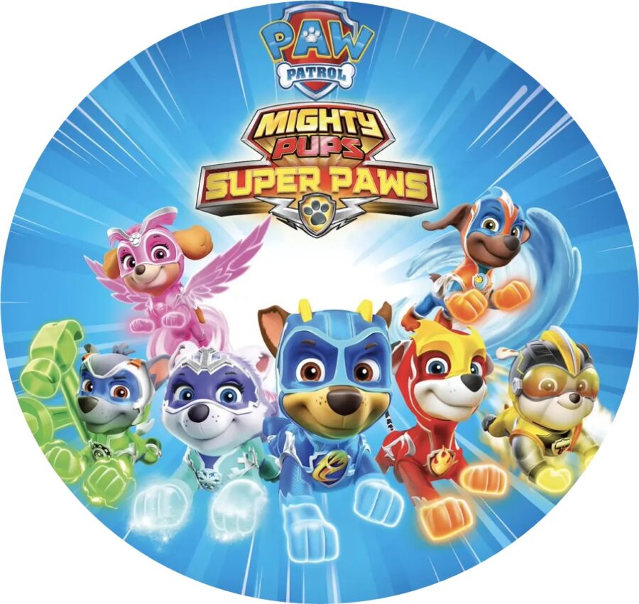 Cialda ostia senza glutine per torta tonda, PAW PATROL, personalizzata con nome, disco, dolce, torte, cialde, ostie, cake topper, decorazioni, DP