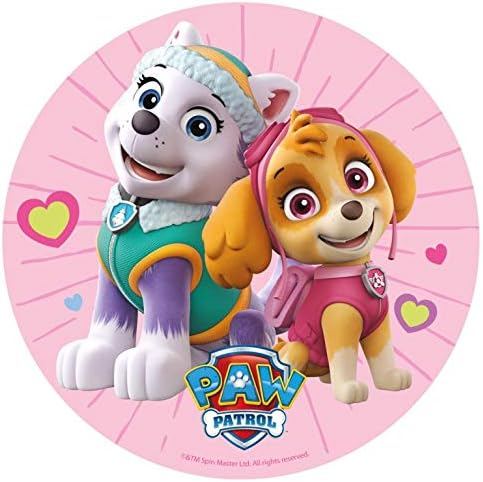 Cialda ostia senza glutine per torta tonda, PAW PATROL, personalizzata con nome, disco, dolce, torte, cialde, ostie, cake topper, decorazioni, EV