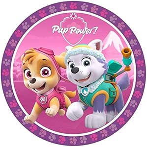 Cialda ostia senza glutine per torta tonda, PAW PATROL, personalizzata con nome, disco, dolce, torte, cialde, ostie, cake topper, decorazioni, FB