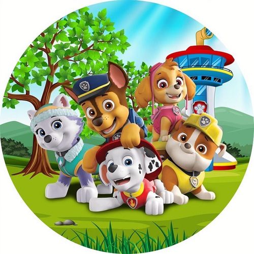 Cialda ostia senza glutine per torta tonda, PAW PATROL, personalizzata con nome, disco, dolce, torte, cialde, ostie, cake topper, decorazioni, DO