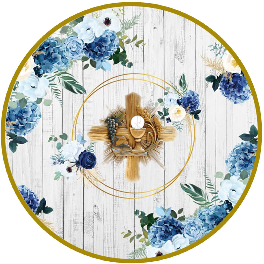Cialda in ostia per torta tonda commestibile senza glutine PRIMA COMUNIONE, personalizzata con nome, disco, dolce, torte, cialde, ostie, cake topper, decorazioni, CB