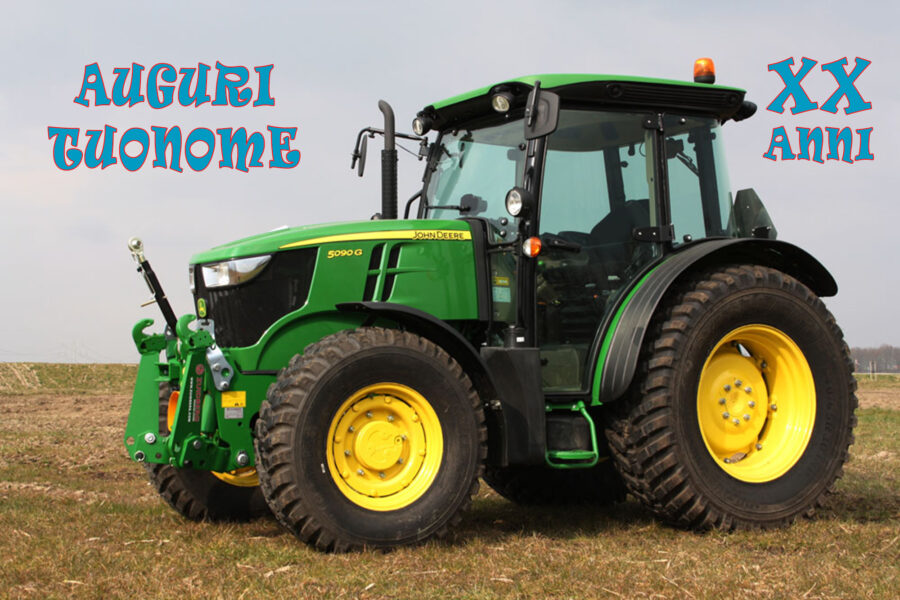 Cialda in ostia per torta rettangolare TRATTORE TRATTORI JOHN DEERE MEZZO AGRICOLO, personalizzata con nome, disco, dolce, torte, cialde, ostie, cake topper, decorazioni, 09