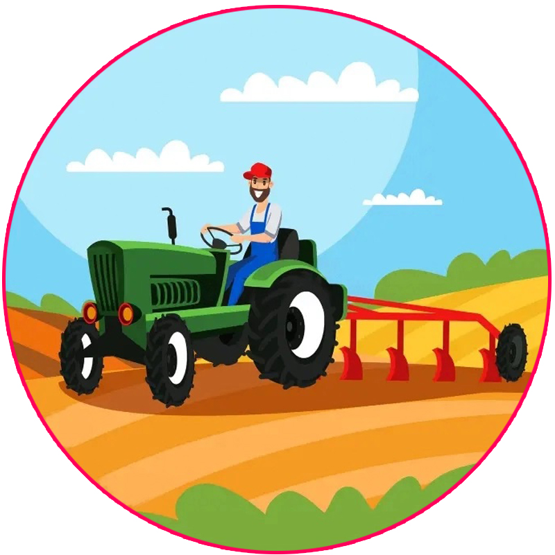 Cialda in ostia per torta tonda TRATTORE TRATTORI MEZZO AGRICOLO, personalizzata con nome, disco, dolce, torte, cialde, ostie, cake topper, decorazioni, 12