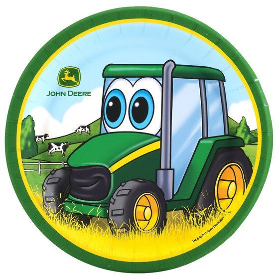 Cialda in ostia per torta tonda TRATTORE TRATTORI JOHN DEERE MEZZO AGRICOLO, personalizzata con nome, disco, dolce, torte, cialde, ostie, cake topper, decorazioni, 33