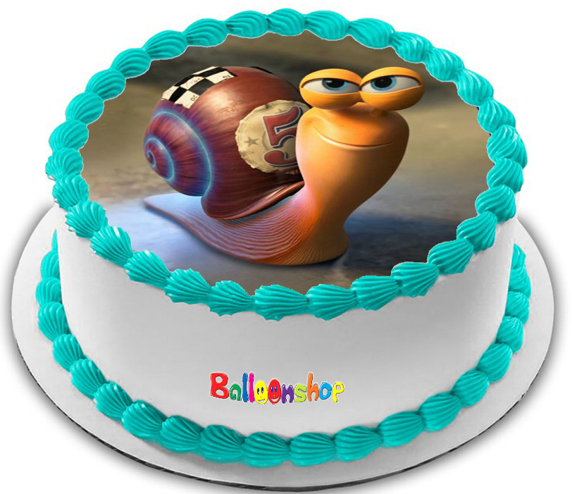 Cialda ostia per torta senza glutine tonda, TURBO LUMACA, personalizzata con nome, disco, dolce, torte, cialde, ostie, cake topper, AL