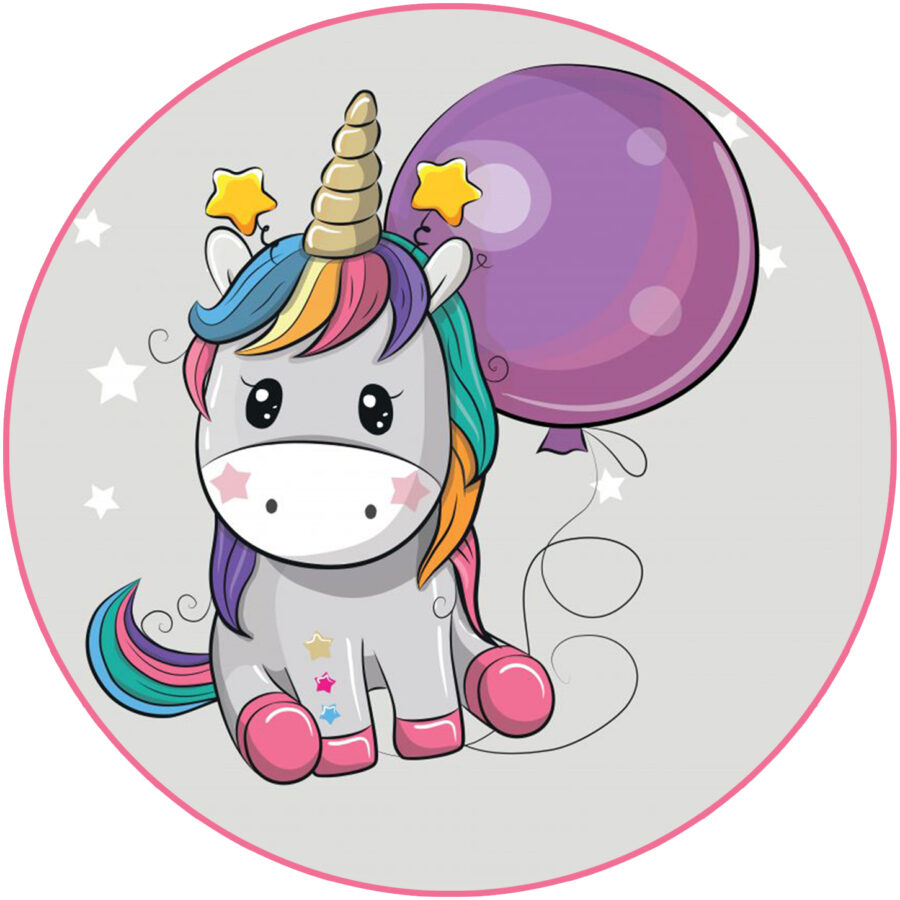 Cialda in ostia per torta tonda UNICORNO, personalizzata con nome, commestibile, disco, dolce, torte, cialde, ostie, cake topper, decorazioni, 10