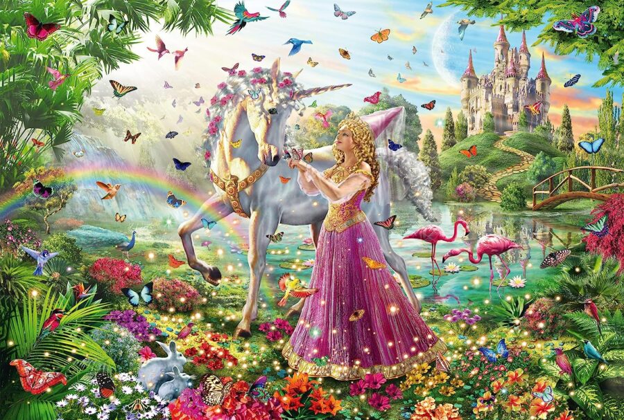 Cialda in ostia commestibile per torta rettangolare UNICORNO, personalizzata con nome, disco, dolce, torte, cialde, ostie, cake topper, decorazioni, 062