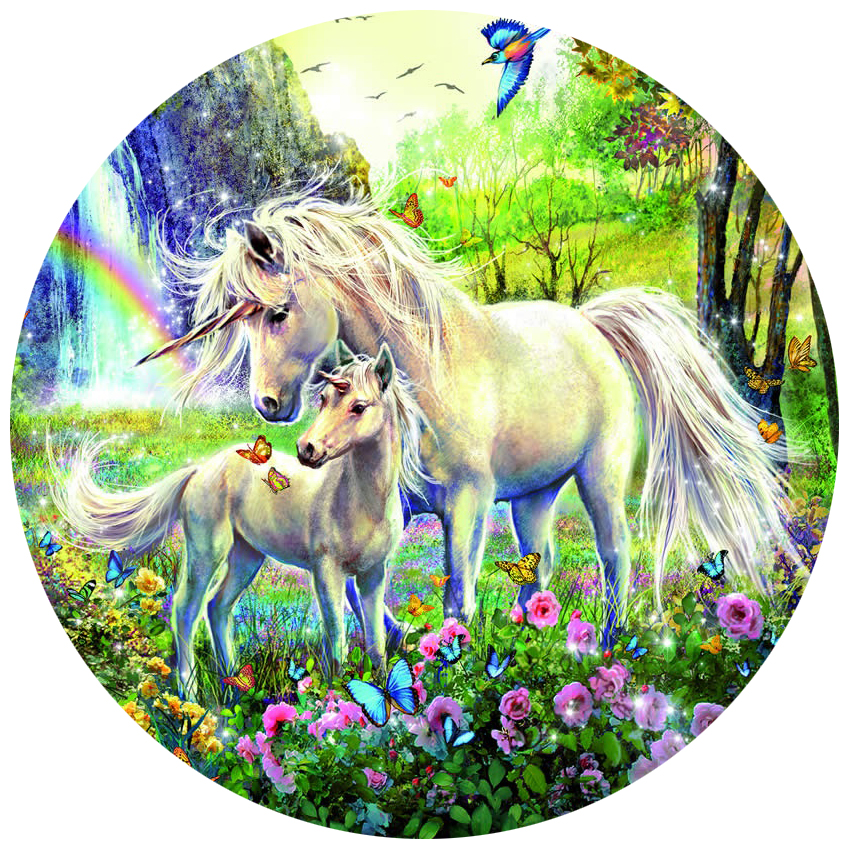 Cialda in ostia commestibile per torta tonda UNICORNO, personalizzata con nome, disco, dolce, torte, cialde, ostie, cake topper, decorazioni, 075