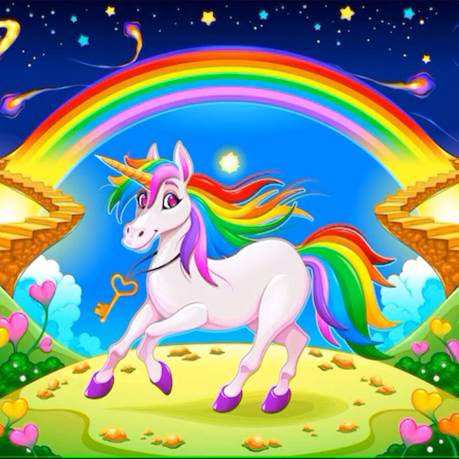 Cialda in ostia per torta rettangolare UNICORNO ARCOBALENO, personalizzata con nome, commestibile, disco, dolce, torte, cialde, ostie, cake topper, decorazioni, 47