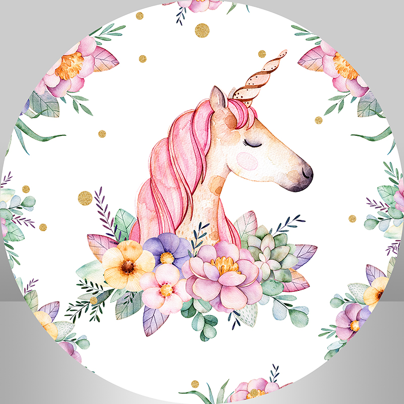 Cialda in ostia commestibile per torta tonda UNICORNO, personalizzata con nome, disco, dolce, torte, cialde, ostie, cake topper, decorazioni, 017