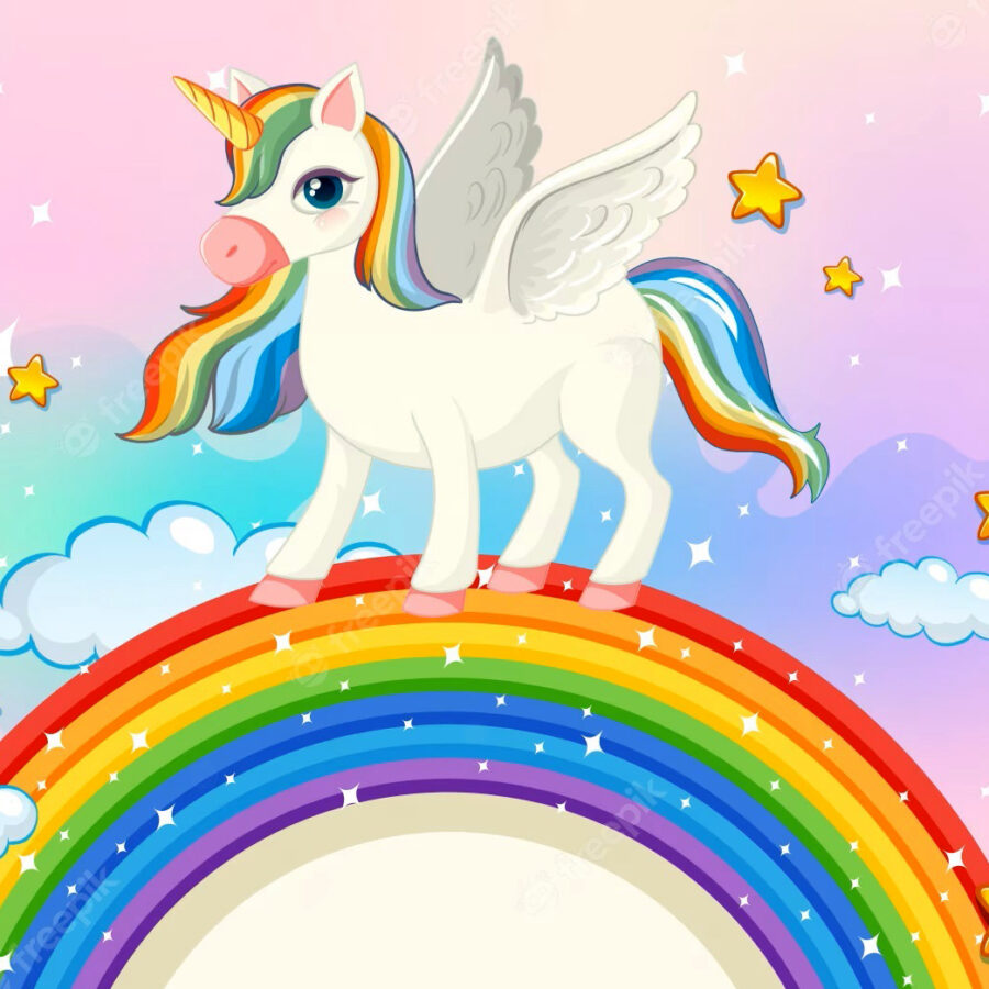 Cialda in ostia commestibile per torta rettangolare UNICORNO ARCOBALENO, personalizzata con nome, disco, dolce, torte, cialde, ostie, cake topper, decorazioni, 020