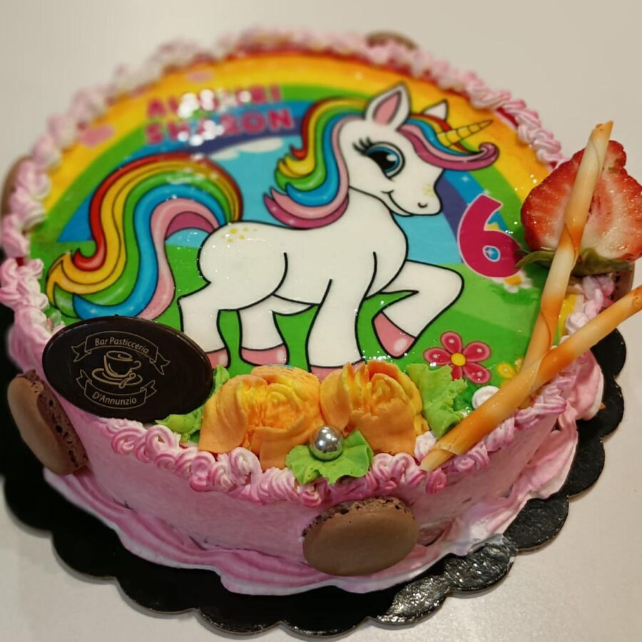 Cialda ostia per torta senza glutine tonda, UNICORNO ARCOBALENO, personalizzata con nome, cialda, disco, dolce, torte, cialde, fogli, ostie, cake topper, decorazioni, AR