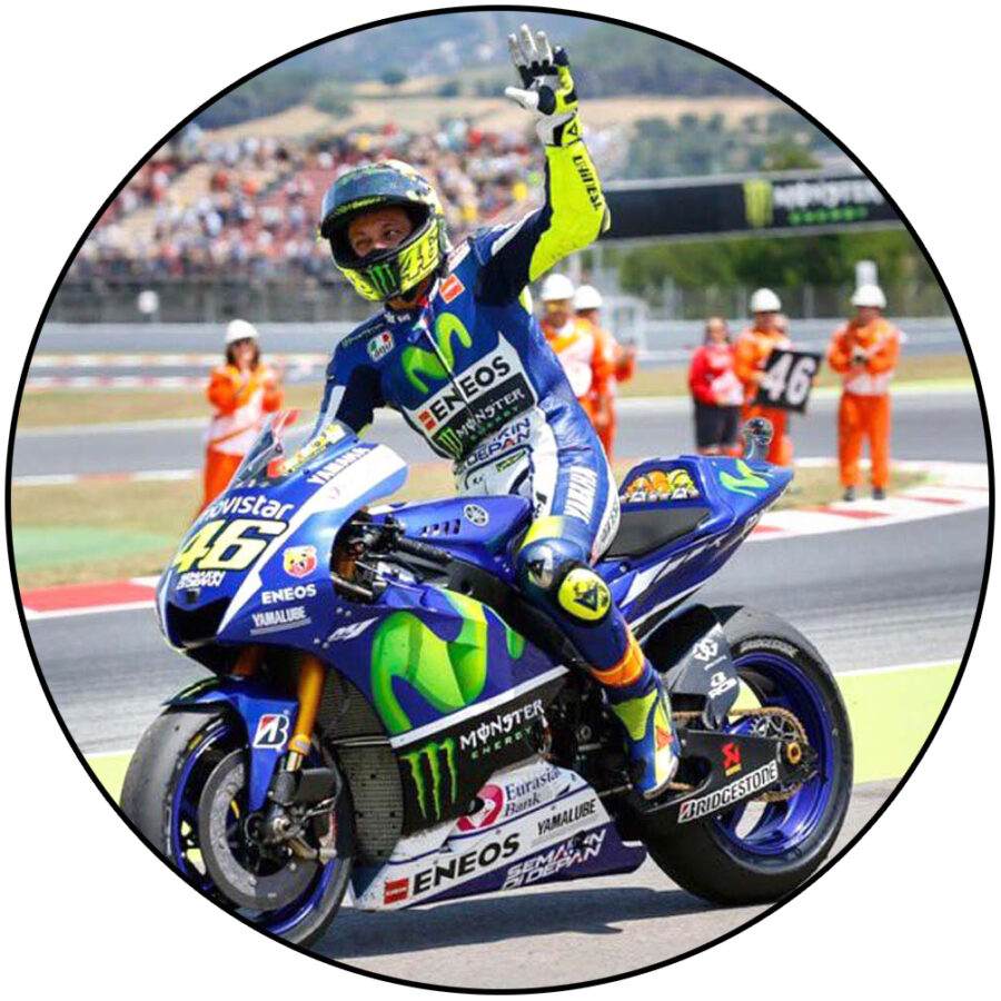 Cialda in ostia commestibile per torta tonda VALENTINO ROSSI, MOTO DA CORSA, personalizzata con nome, disco, dolce, torte, cialde, foglio, ostie, cake topper, decorazioni, BD