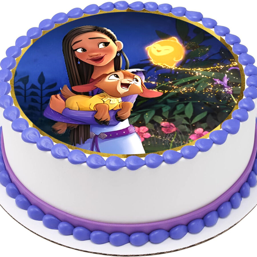 Cialda ostia per torta senza glutine tonda, WISH, DISNEY, personalizzata con nome, disco, dolce, torte, cialde, ostie, cake topper, decorazioni, AF