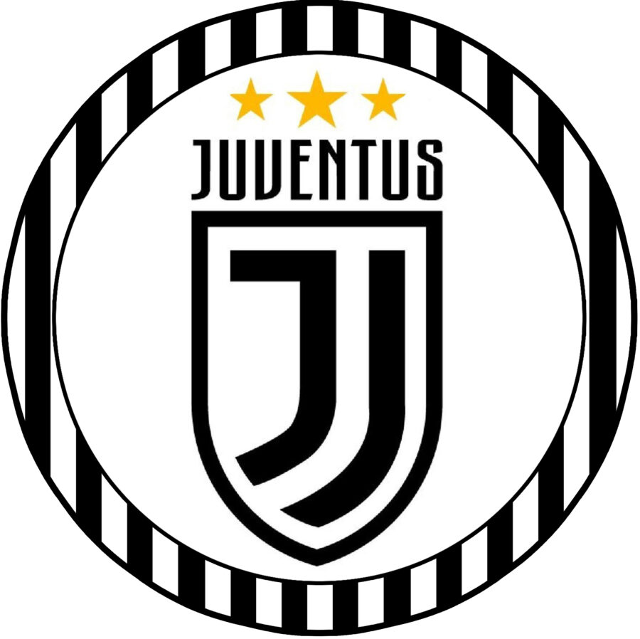 Cialda in ostia per torta tonda JUVE JUVENTUS CALCIO LOGO STEMMA, personalizzata con nome, disco, dolce, torte, cialde, ostie, cake topper, decorazioni, 17