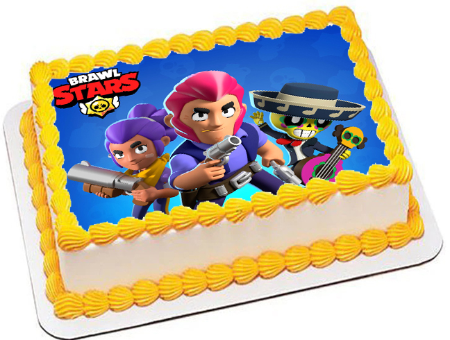 Cialda ostia senza glutine per torta rettangolare, BRAWL STARS, personalizzata con nome, disco, dolce, torte, cialde, fogli, ostie, cake topper, decorazioni, BI