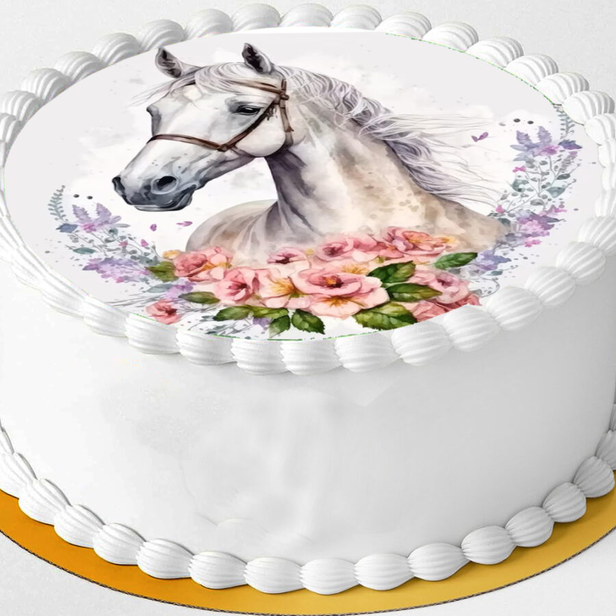 Cialda ostia senza glutine per torta tonda, CAVALLO, CAVALLI, personalizzata con nome, disco, dolce, torte, cialde, fogli, ostie, cake topper, decorazioni, BH