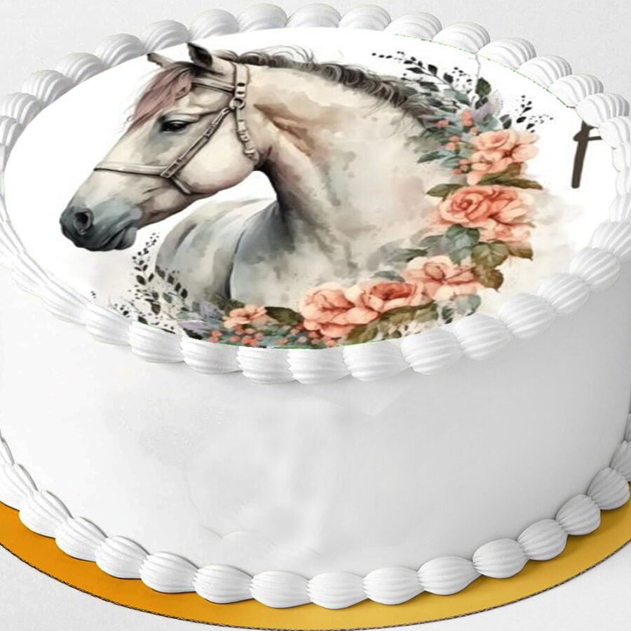 Cialda ostia senza glutine per torta tonda, CAVALLO, CAVALLI, personalizzata con nome, disco, dolce, torte, cialde, fogli, ostie, cake topper, decorazioni, BI
