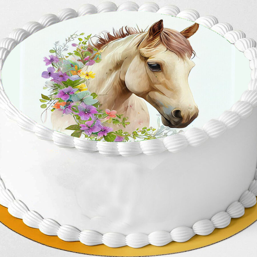 Cialda ostia senza glutine per torta tonda, CAVALLO, CAVALLI, personalizzata con nome, disco, dolce, torte, cialde, fogli, ostie, cake topper, decorazioni, BL