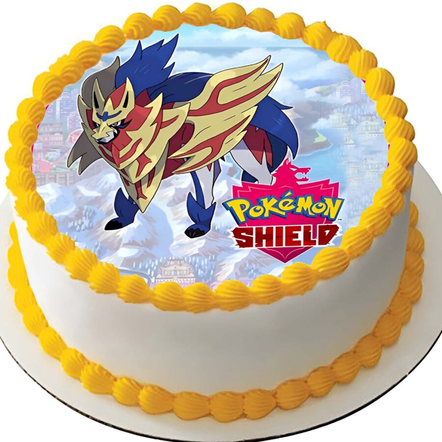 Cialda ostia per torta senza glutine tonda, POKEMON SCUDO, personalizzata con nome, commestibile, disco, dolce, torte, cialde, ostie, cake topper, decorazioni, AL