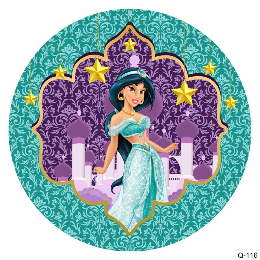 Cialda ostia senza glutine per torta tonda, PRINCIPESSA JASMINE DISNEY, personalizzata con nome, disco, dolce, torte, cialde, ostie, cake topper, AU