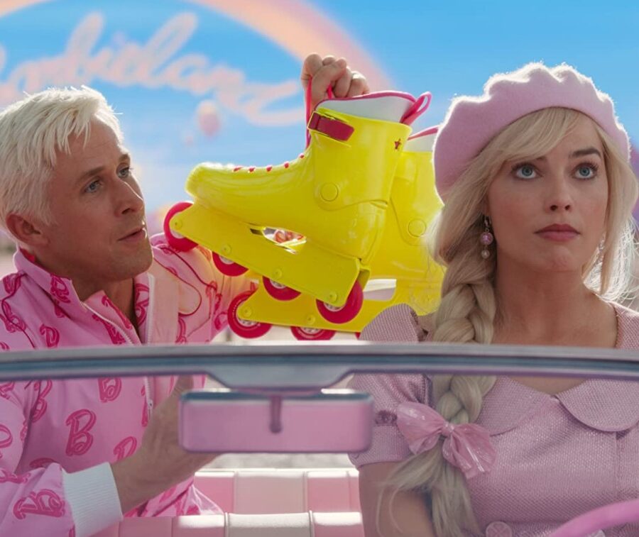 Cialda in ostia per torta rettangolare KEN E BARBIE MARGOT ROBBIE FILM, personalizzata con nome, disco, dolce, torte, cialde, ostie, cake topper, decorazioni, 0015
