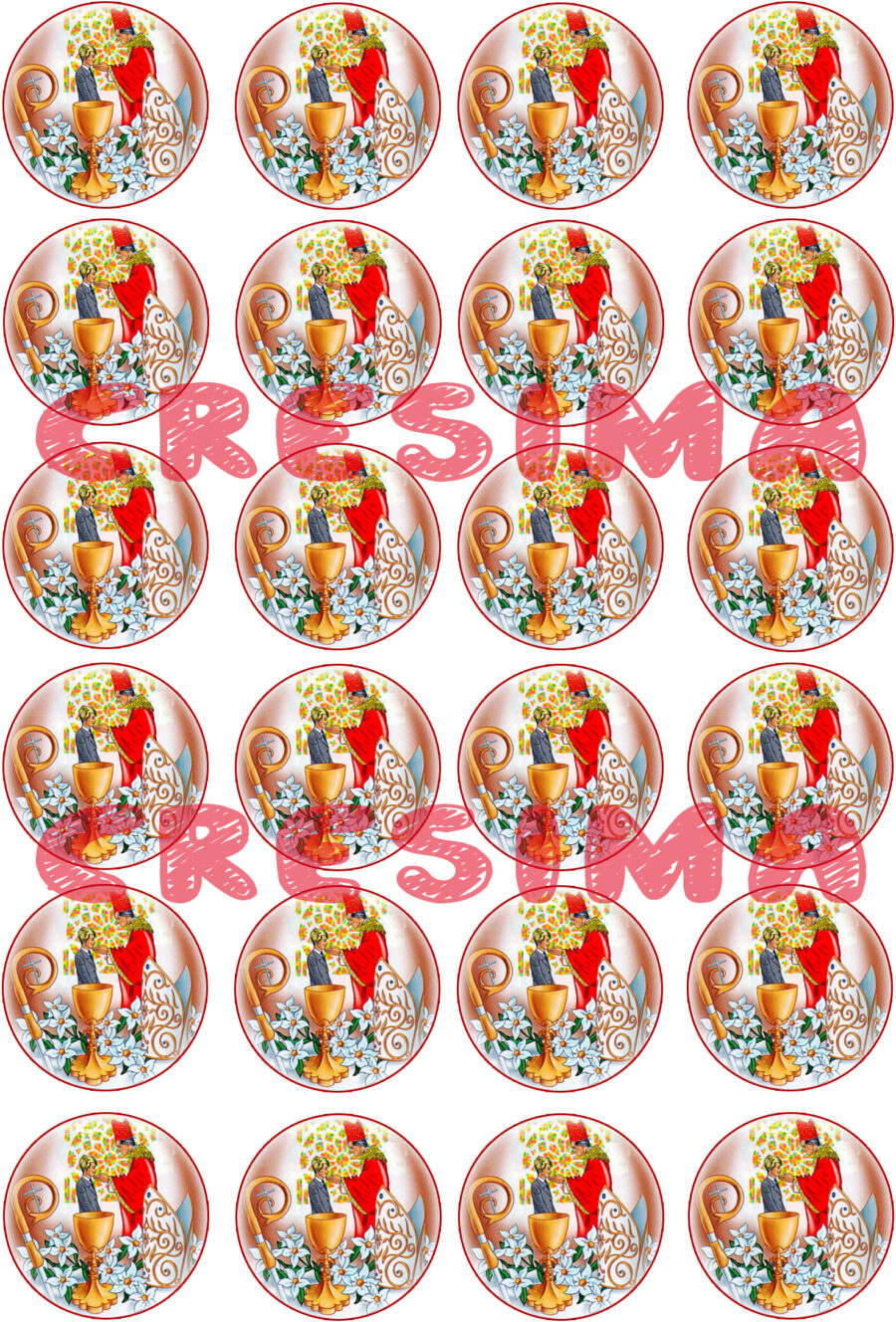 Mini cialde in ostia per cupcakes CRESIMA, dischetti, sagome per dolci, cup cake, biscotti