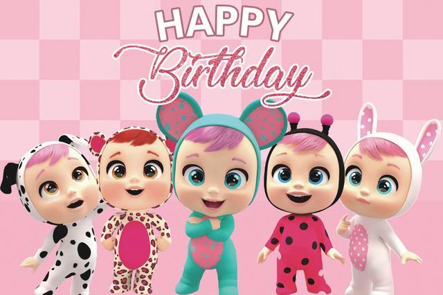 Cialda in ostia per torta CRY BABIES, personalizzata con nome, disco, dolce, torte, cialde, ostie, cake topper, decorazioni