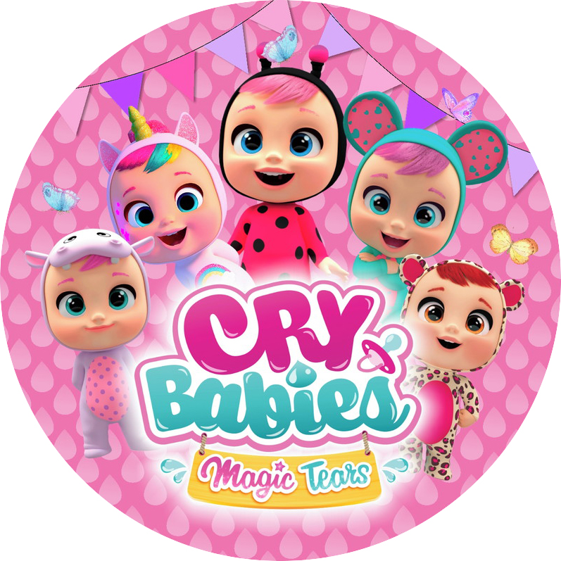 Cialda in ostia per torta CRY BABIES, personalizzata con nome, disco, dolce, torte, cialde, ostie, cake topper, decorazioni