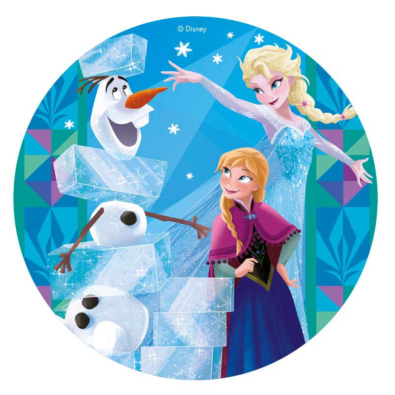 Cialda in ostia per torta con DISNEY FROZEN personalizzata