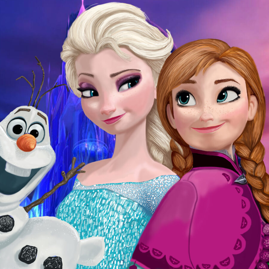 Cialda in ostia per torta rettangolare FROZEN ELSA E ANNA, personalizzata con nome, disco, dolce, torte, cialde, ostie, cake topper, decorazioni