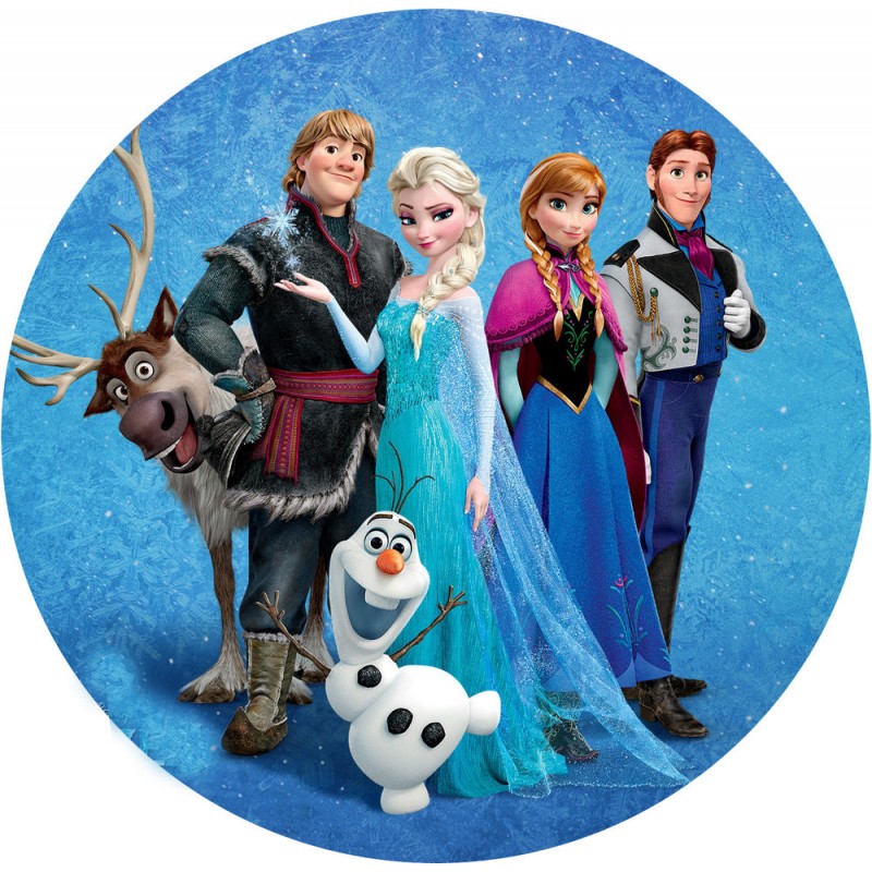 Cialda in ostia per torta con FROZEN 2 personalizzata