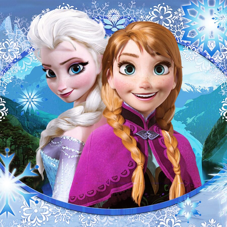 Cialda in ostia per torta rettangolare FROZEN ELSA E ANNA, personalizzata con nome, disco, dolce, torte, cialde, ostie, cake topper, decorazioni