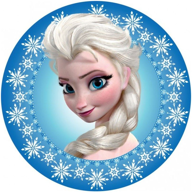 Cialda in ostia per torta tonda FROZEN ELSA, personalizzata con nome, disco, dolce, torte, cialde, ostie, cake topper, decorazioni