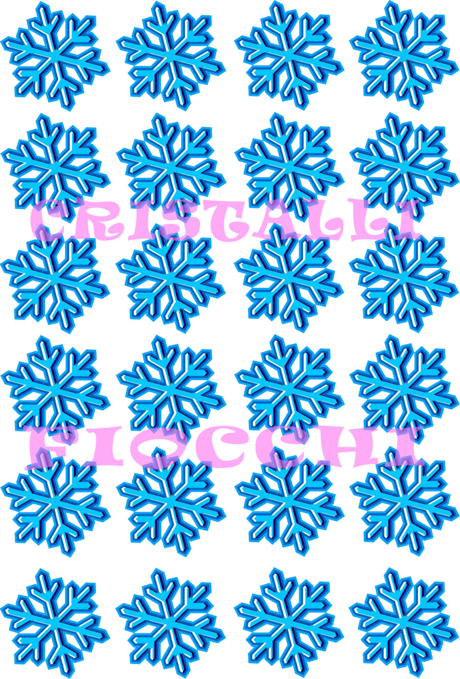 Mini cialde in ostia per cupcakes FROZEN CRISTALLI, dischetti, sagome per dolci, cup cake, biscotti