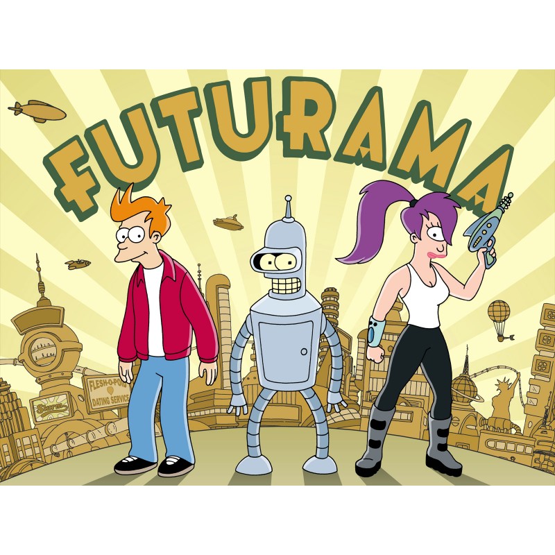 Cialda in ostia per torta con FUTURAMA  personalizzata